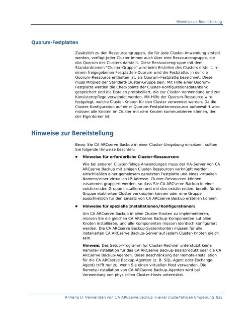 Einführung in CA ARCserve Backup