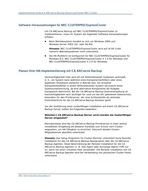 Einführung in CA ARCserve Backup