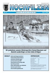 Dorfzeitung April 2006 - Hochfilzen - Land Tirol