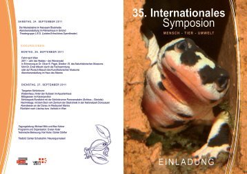 35. Internationales Symposion - Haus des Meeres