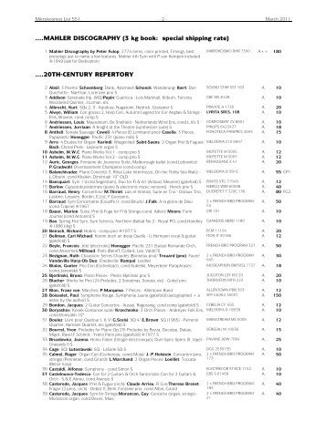 MAHLER DISCOGRAPHY (3 kg book: special ... - Mikrokosmos