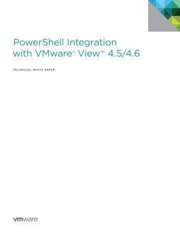 VMware View PowerCLI cmdlets