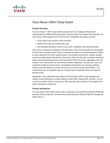 Cisco Nexus 1000V Virtual Switch - Blog Cisco Data center