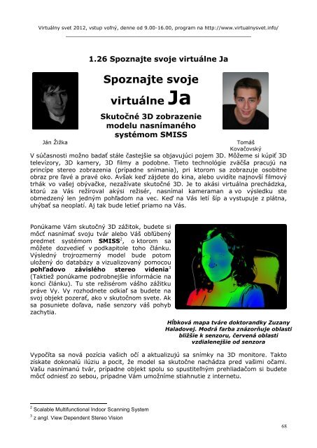 Virtuálny svet 2012 - Spring conference on Computer Graphics