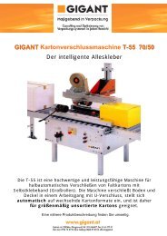 GIGANTT Kartonverschlussmaschine T-55 70/50