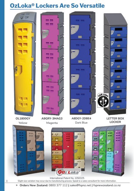 OzLoka Plastic Lockers Catalogue