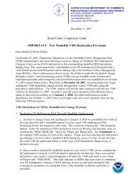 New Monkfish VMS Declaration Provisions - Northeast Regional ...
