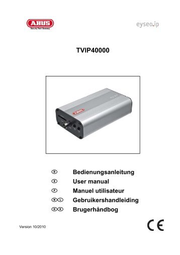 TVIP40000 Bedienungsanleitung - ABUS Security-Center