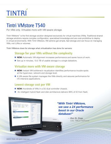 Tintri VMstore T540 Datasheet