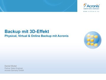 Acronis – Produktübersicht - DATALOG Software AG