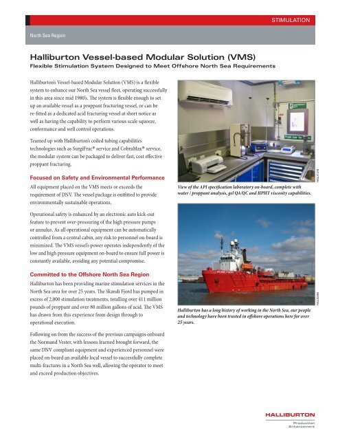 Halliburton Vessel-based Modular Solution (VMS)