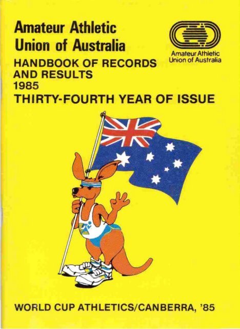 Athletics Australia Almanac - 1985
