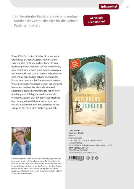 PIPER Populäre Belletristik Hardcover & Paperback Vorschau Herbst 2023