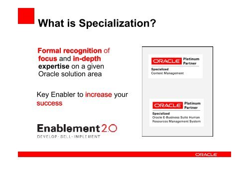 What is Specialization? - Oracle