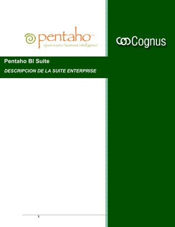 Pentaho BI Suite - Cognus