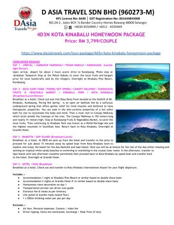 Malaysia Honeymoon Tour Packages 2023/2024