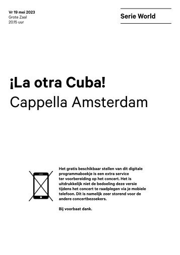 2023 05 19 La otra Cuba - Cappella Amsterdam