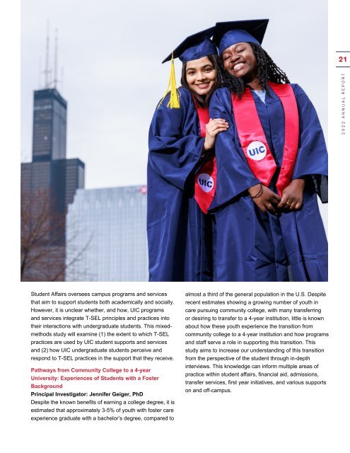 UIC Student Affairs Annual Report FY 2022