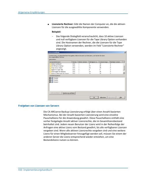 CA ARCserve Backup für Windows ... - CA Technologies