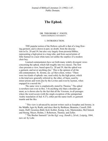 The Ephod - Gordon