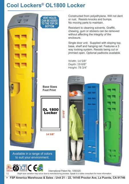 Cool Lockers Plastic Lockers Catalog