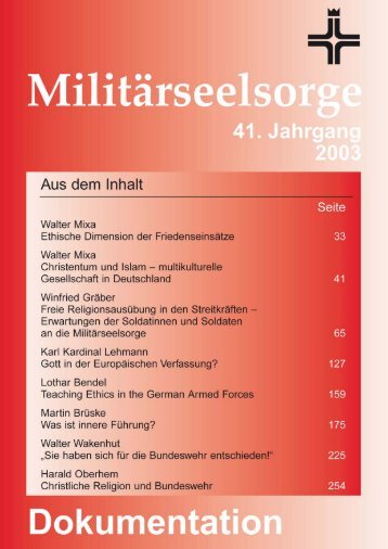 2003 - Dokumentation - Katholische Militärseelsorge