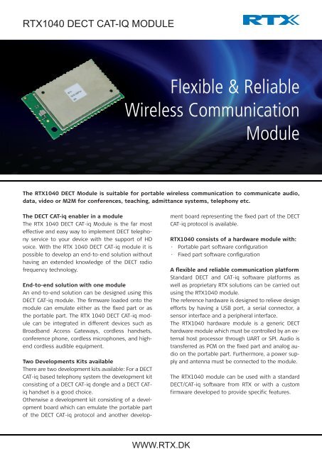 Flexible & Reliable Wireless Communication Module