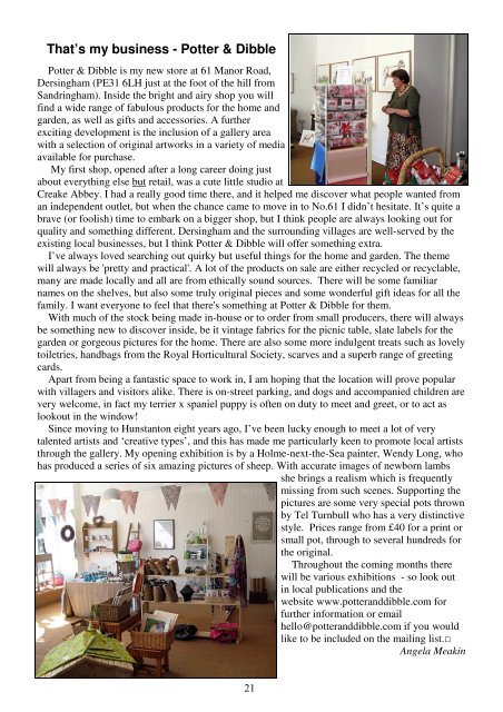 village voice 70.pub - Dersingham Parish Council