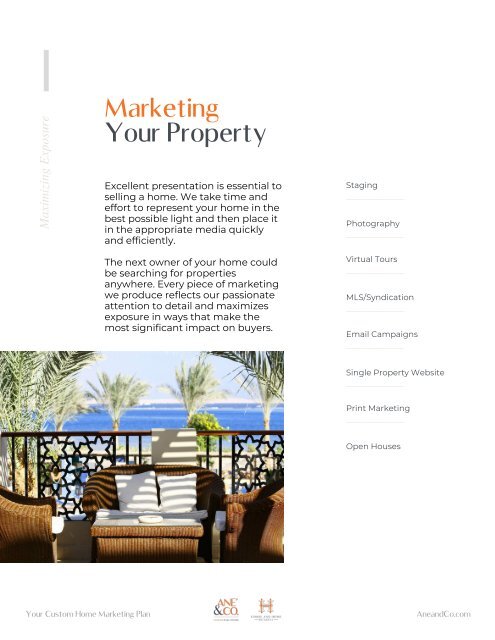 Your Custom Home Marketing Plan Presented by Ane' & Co.