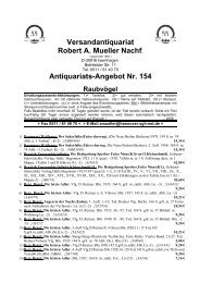 Antiquariats-Angebot Nr. 154 Raubvögel - Antikbuch24