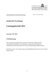 Leistungsbericht 2011 - Differentielle Psychologie & Psychologische ...