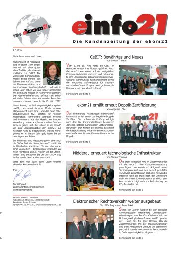 Die Kundenzeitung der ekom21