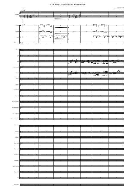 Ellisor Concerto for Marimba, Percussion and Wind Ensemble - SCORE