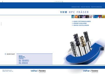 VHM HPC FRÄSER - Voha- Tosec Werkzeuge GmbH