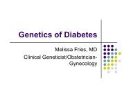 Genetics of Diabetes
