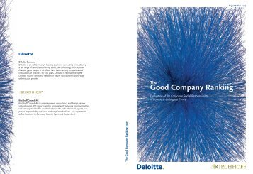 Good Company Ranking - Center for Corporate Citizenship e.V.