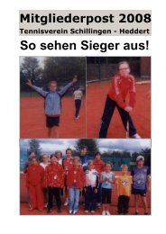 Vereinszeitung April 2008 - Tennisverein Schillingen- Heddert