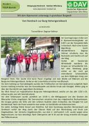 * Martin Huber ° Dorfstr - Alpenverein Nordrach