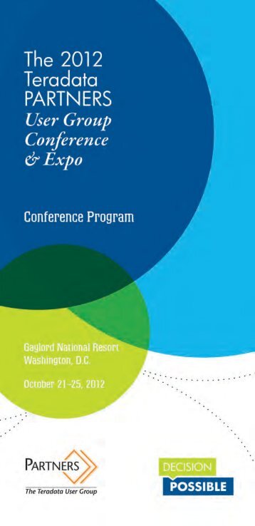 2012 Conference Program - Teradata Partners User Group