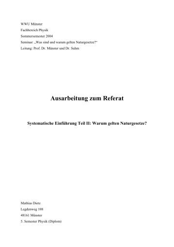 Ausarbeitung zum Referat