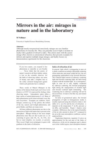 Mirrors in the air: mirages in nature and in the laboratory