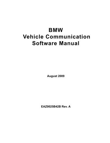 BMW Vehicle Communication Software Manual - Snap-on