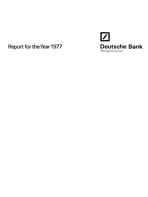 Deutsche Bank at a glance - Historische Gesellschaft der Deutschen ...