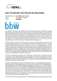 PDF :: fair-NEWS.de :: bbw Trendstudie: Die Zukunft der Baumärkte