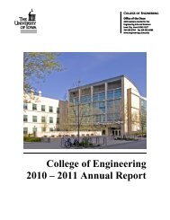 2011 Annual Report - College of Engineering - University of Iowa