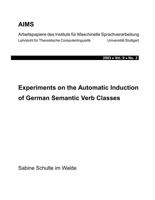 AIMS Experiments on the Automatic Induction of ... - CiteSeerX