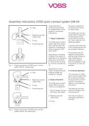 Assembly instructions VOSS quick connect system 246 AX