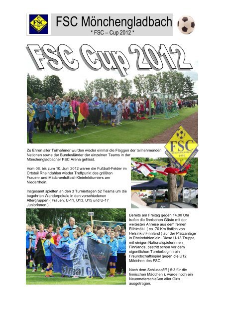 FSC Cup 2012 Bericht - FSC-Mönchengladbach