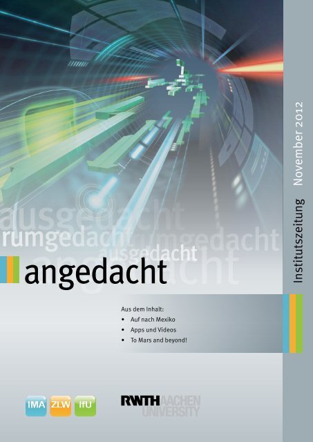 aktuelle Ausgabe (PDF) - IMA,ZLW & IfU - RWTH Aachen University