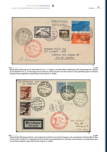 178. Auktion Flug- und Zeppelinpost, Astro-Philatelie